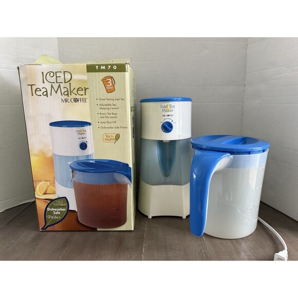 Mr. Coffee Other - Mr. Coffee Iced Tea Maker Brewer Blue TM70 3 Qt. Pitcher W/Lid Tested Works
